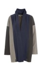 Henriette Steffensen Evening Blue / Chokolate / Elephant Blue Patch Fleece Cardigan  