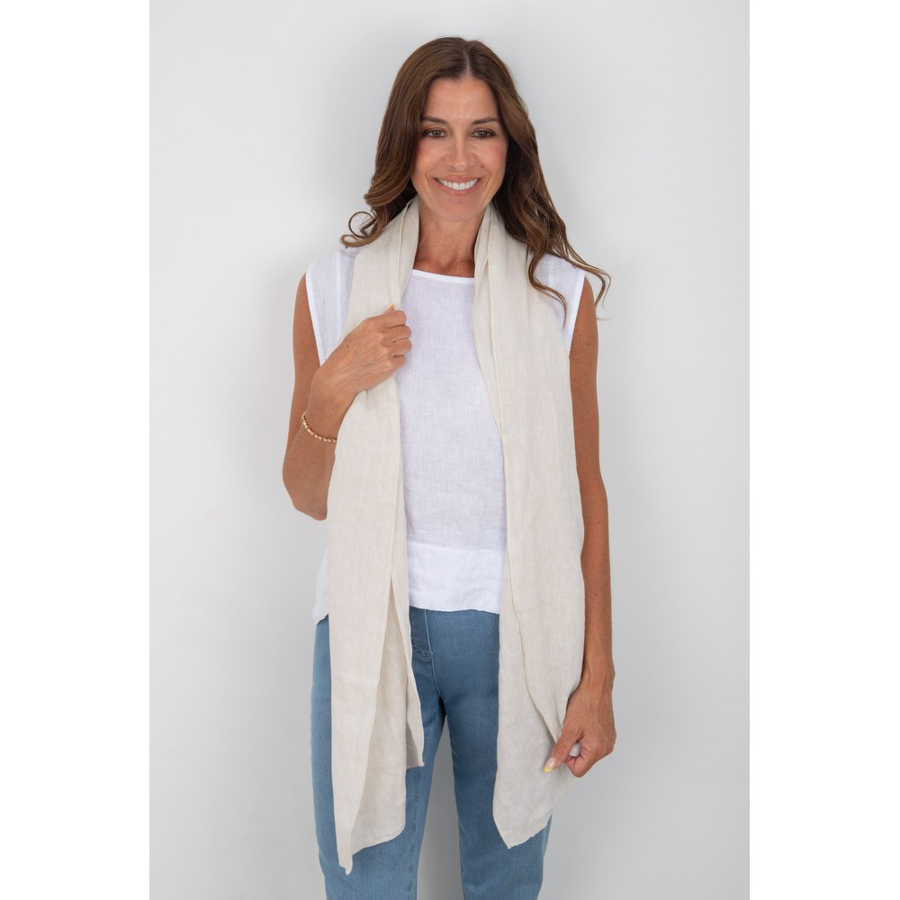 Amazing Woman Natural Linen Scarf Natural