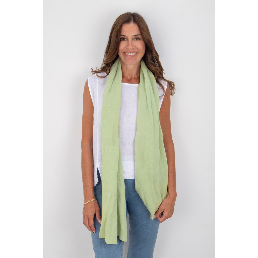 Amazing Woman Leek Linen Scarf Leek