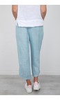 Amazing Woman Ice Blue Orla Ice Blue Cropped Linen Trouser  