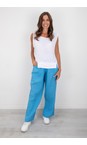 Amazing Woman Blue Orla Long Linen Trouser  
