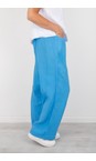 Amazing Woman Blue Orla Long Linen Trouser  
