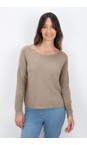 Amazing Woman Smoke Jenna Smoke Fine Rib Boat Neck Knit  