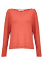 Amazing Woman Summer Orange Chloe Summer Orange Supersoft Roll Hem Boxy Knit  