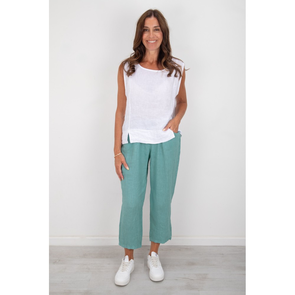Amazing Woman Odie Agata Linen Cropped Tapered Trousers Agata