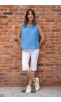 Robell White 10 Bella 05 White Slimfit Short  