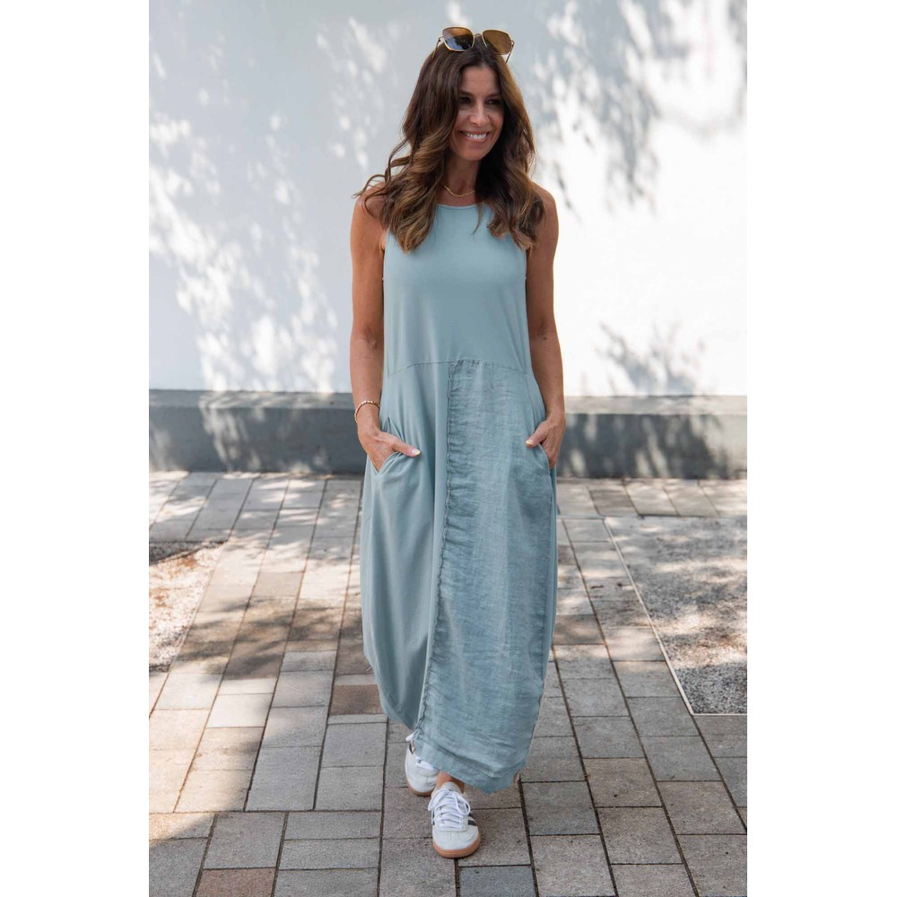Mama B Barolo Lago Poplin Dress Lago