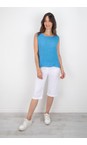 Bella 05 White Slimfit Short