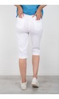 Robell White 10 Bella 05 White Slimfit Short  
