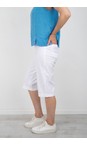 Robell White 10 Bella 05 White Slimfit Short  