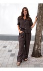 Amazing Woman Choko Odie Choko Linen Cropped Tapered Trousers  