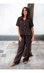 Amazing Woman Choko Odie Choko Linen Cropped Tapered Trousers  