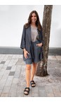Amazing Woman Charcoal Orla Linen Charcoal Shorts  