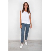 Bella 09 Light Denim Ankle Crop Jean with Cuff