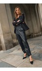 Mos Mosh 801 Black  Zabel Black Leather Sweatpant  