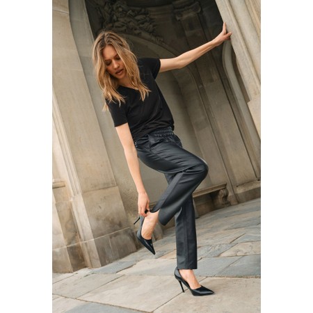 Mos Mosh MM Zabel Black Leather Sweatpant - Black
