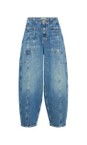 Mos Mosh 447 Dark Blue Rosy Galleon Dark Blue Ankle Jean  