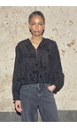 Mos Mosh 801 Black  Tazzin Tale Black Light Blouse  
