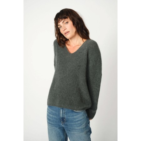 Mos Mosh Thora Urban Chic V-Neck Knit Top - Multicoloured