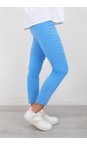 Robell Azure Blue 600 Rose 09 Azure Blue 7/8 Slimfit  Ankle Length Trouser  