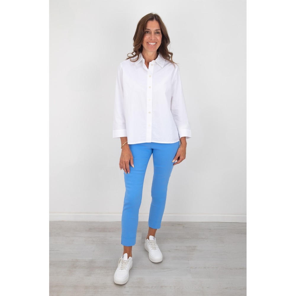 Robell Rose 09 Azure Blue 7/8 Slimfit  Ankle Length Trouser Azure Blue 600
