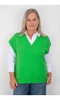 Amazing Woman Grass Pirie Grass V Neck Easy Fit Knitted Vest  