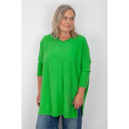 Amazing Woman Cassi X Grass Round Neck Front Seam Knit - Green