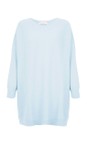 Amazing Woman Pale Blue Cassi X Pale Blue Round Neck Front Seam Knit  