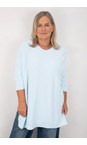 Amazing Woman Pale Blue Cassi X Pale Blue Round Neck Front Seam Knit  