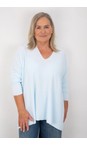 Mika X Pale Blue Fine Knit Oversized Jumper