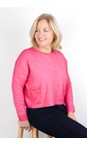 Amazing Woman Azalea Pink Jodie Azalea Pink Front Pocket Supersoft Knit Jumper  