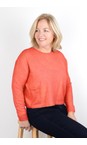 Amazing Woman Summer Orange Jodie Summer Orange Front Pocket Supersoft Knit Jumper  
