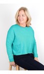 Amazing Woman Summer Turquoise Jodie Summer Turquoise Front Pocket Supersoft Knit Jumper  