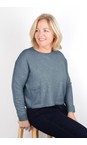 Amazing Woman Denim Blue Jodie Denim Blue Front Pocket Supersoft Knit Jumper  