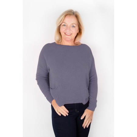 Amazing Woman Jodie Frost Front Pocket Supersoft Knit Jumper - Purple