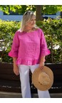 Amazing Woman Fuchsia Julia Fuchsia Linen Frill Top  