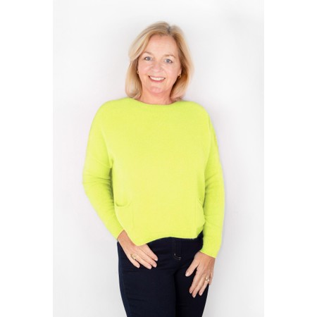 Amazing Woman Jodie Pistachio Front Pocket Supersoft Knit Jumper - Green