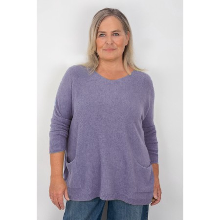 Amazing Woman Caryf X Frost Round Neck Oversized Jumper - Purple