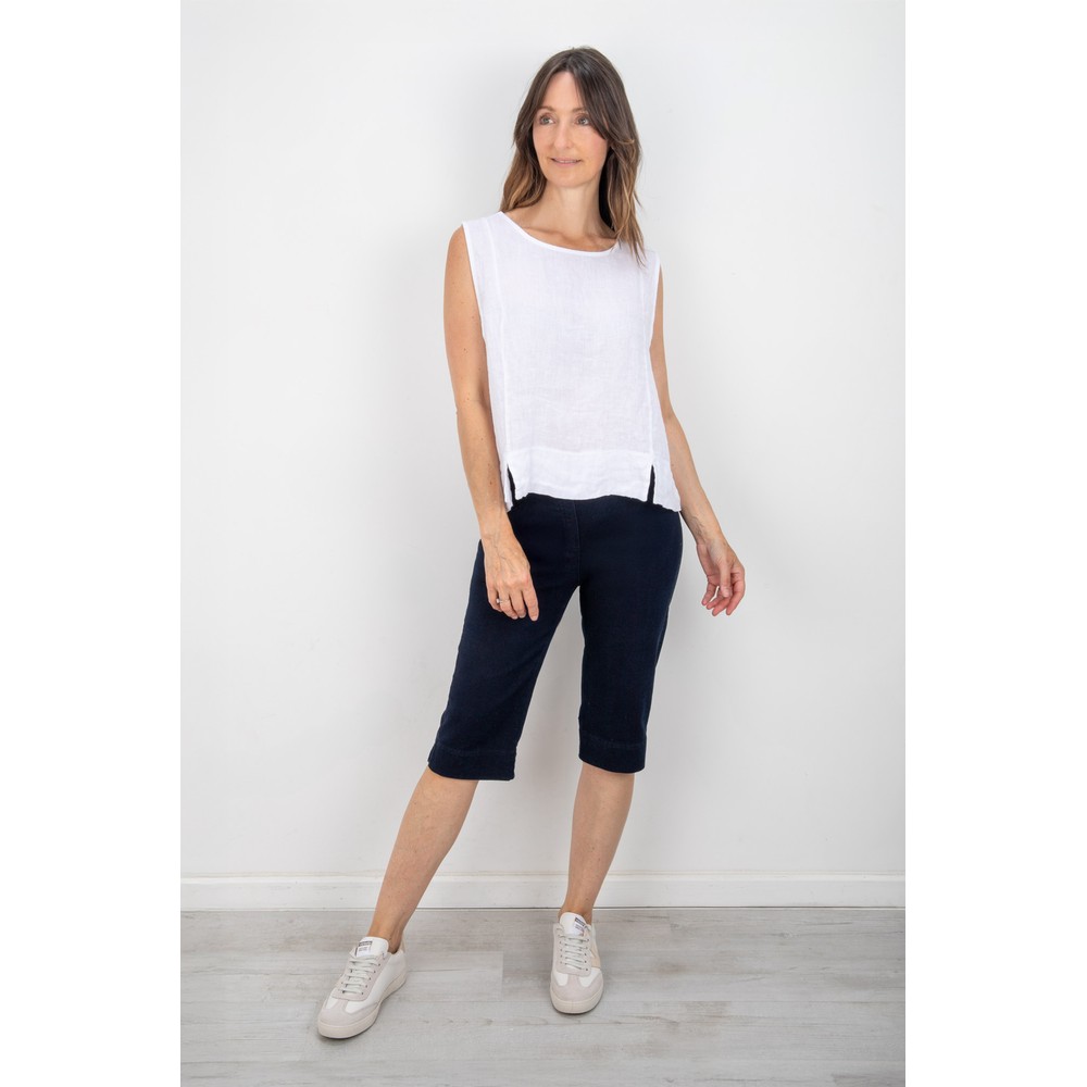 Robell Bella 05 Navy Power Denim Shorts Navy