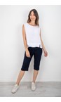 Robell Navy Bella 05 Navy Power Denim Shorts  