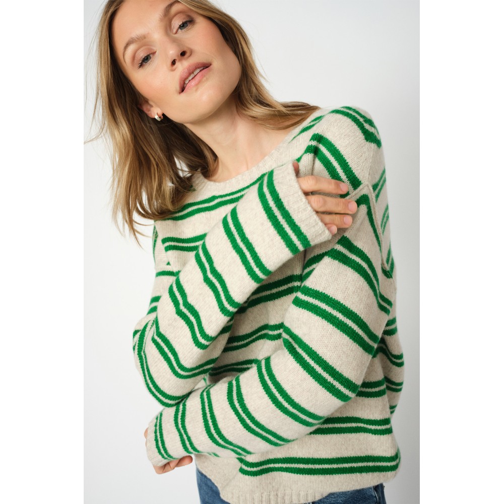 Mos Mosh Amazon Khai Two Stripe Knit Jumper 838 Amazon