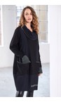 Naya Black / Forest Naya Black And Forest Contrast Trim Hooded Dress  