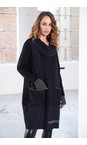 Naya Black / Forest Naya Black And Forest Contrast Trim Hooded Dress  