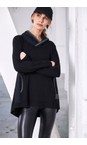 Naya Black / Forest Naya Contrast Trim Hooded Top  