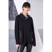 Naya Contrast Trim Hooded Top