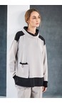 Naya Taupe / Black Naya Taupe And Black Contrast Soft Sweatshirt  