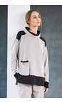 Naya Taupe / Black Naya Taupe And Black Contrast Soft Sweatshirt  