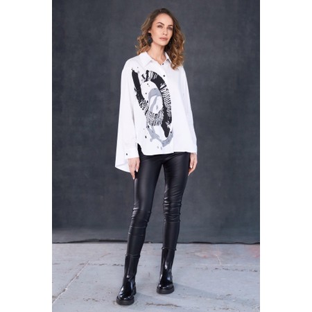 Naya Naya Black Leatherette Legging - Black