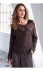 Naya Cocoa Naya Mohair Knit Zip Jacket  