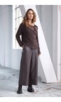Naya Cocoa Naya Cocoa Leatherette Wide Leg Trouser  